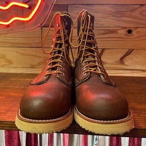 Vtg Red Wing #2248 steel toe crepe soles Iron Ranger Boots 8.5 E